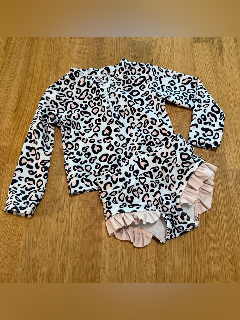 Unbranded 24 MONTHS Leopard Pink Ruffle 3 Piece Bikini Swim Suit - Picture 8 of 13